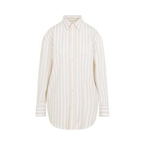 Saint Laurent White And Beige Cotton Shirt - NWT